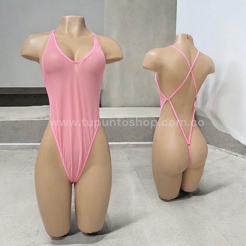 BODY MALLA TEX ROSADO