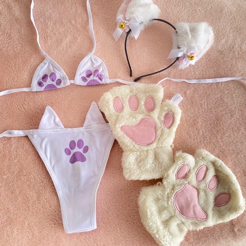SEXY PAW + DIADEMA + GUANTES